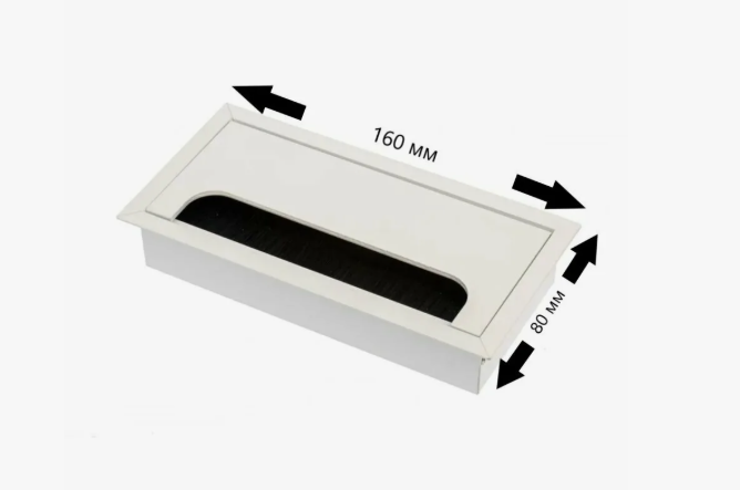 Пропуск под кабель-канал металлический с щёткой